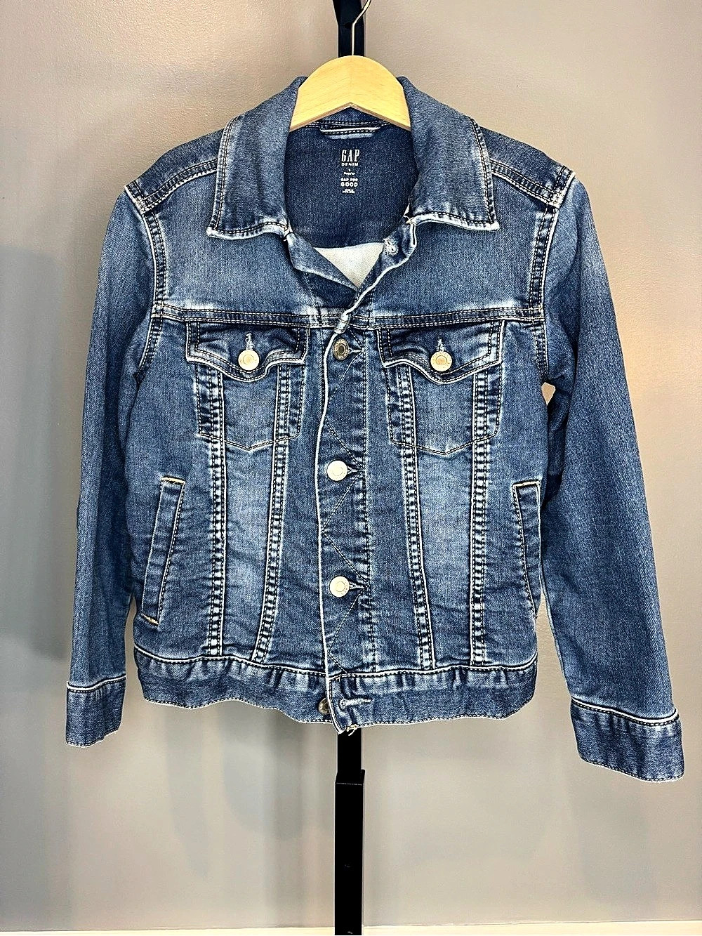 Gap Denim Jacket Girls Size Small Blue